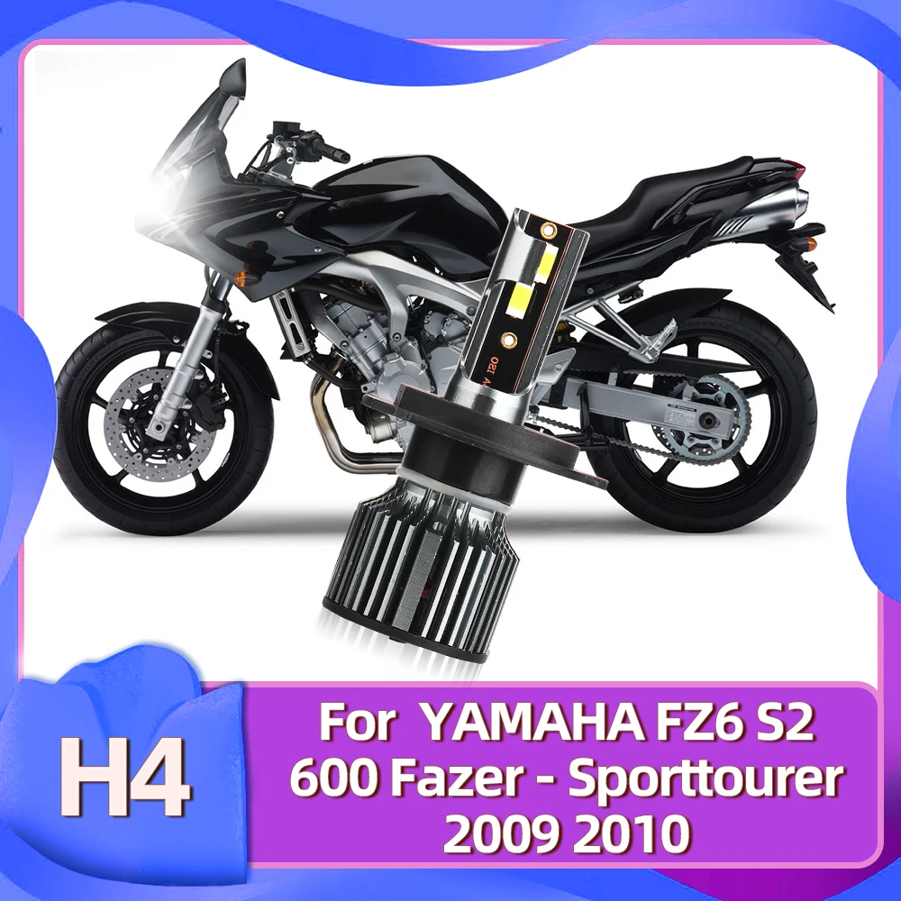 

1Piece H4 HB2 9003 Hi/Lo White 50W 7500LM Motorcycle LED Headlight Bulb For YAMAHA FZ6 S2 600 Fazer - Sporttourer 2009 2010