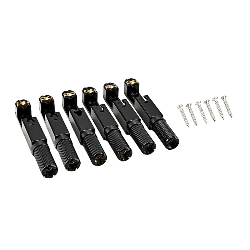 

Bridge Saddle Include Screws 6-Saddle Guitar Bridge 6-string Saddle Electric Guitar Top Load Tailpieces DropShipping