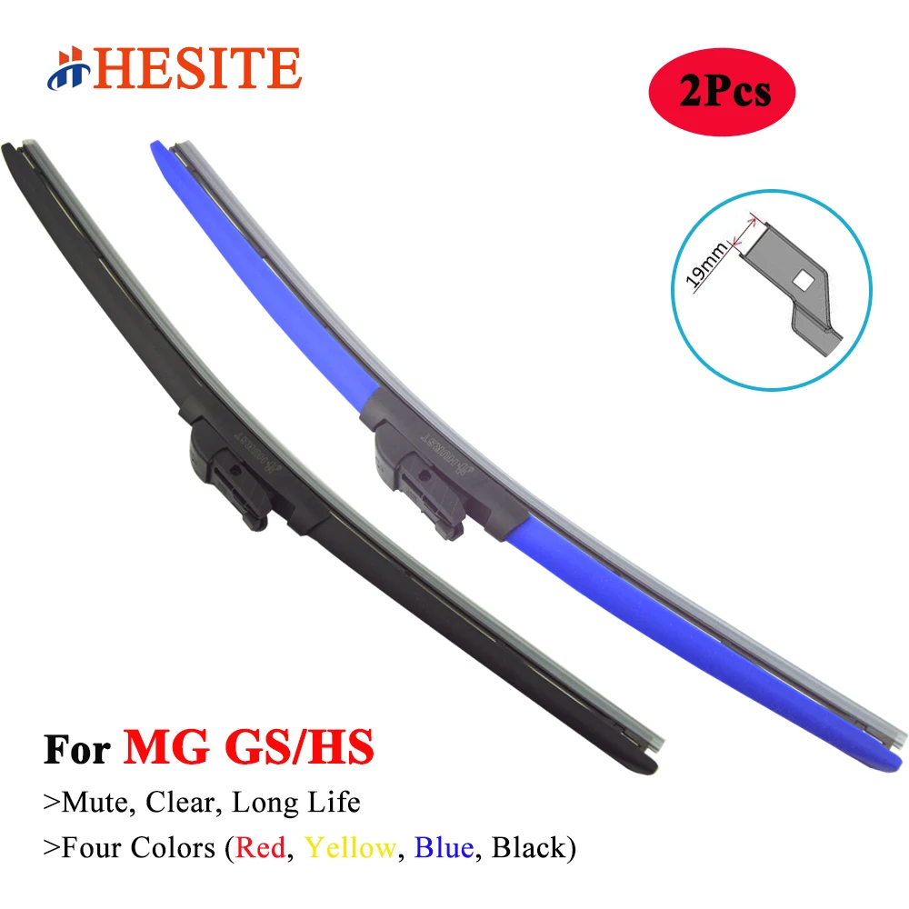 HESITE Colorful Windshield Wiper Blades For MG GS HS SUV 2016 2017 2018