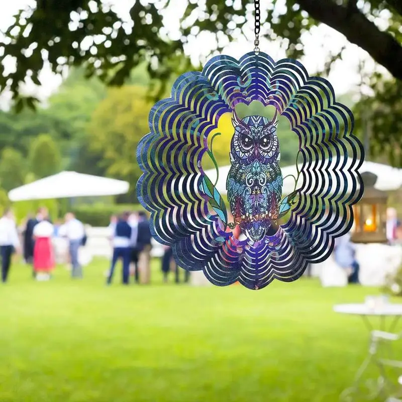 Moulin à Vent 3D En Acier Inoxydable - Décoration Cinétique - Carillon