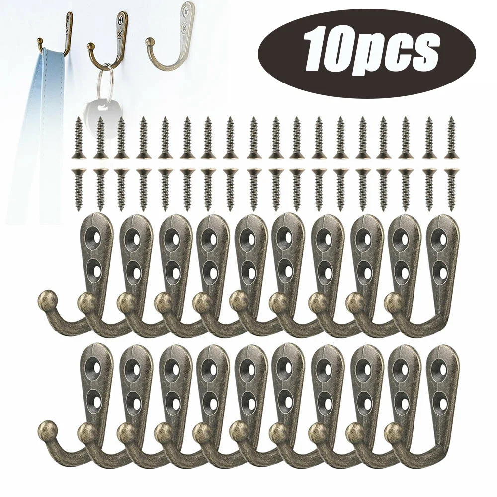 Retro Wall Hooks Hangers Door Wall Mounted Coat Hooks with Screws