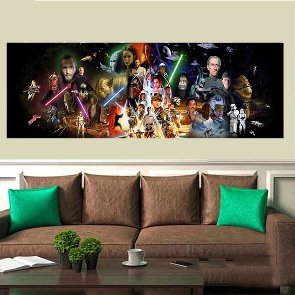 Diamond Painting Cartoon Laser Sword Jedi Knight 5D DIY Square Round  Embroidery Mosaic Set Cross Stitch Home Decor