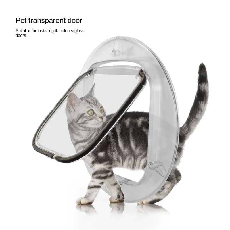 Cat Door Interior Door Secure Kitten Dog Lock Flap Gate 4 Locking Cat Puppy Small Puppy Pet Safety Gate Supplies