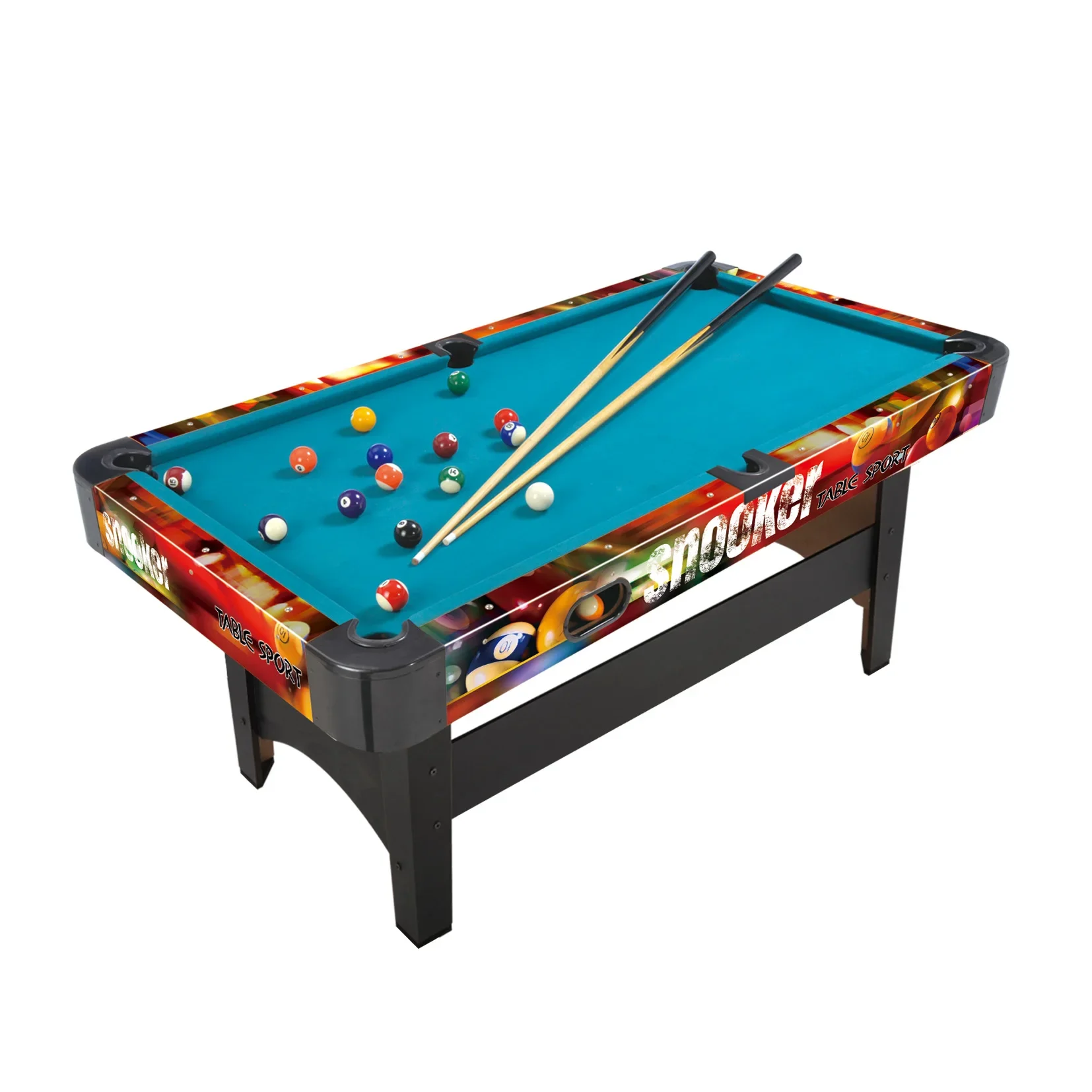 2024 Hot Sales Cheap Price Game 7ft 8 Wood Commercial Coin operated Pool Billiard Table With Ball Return System 1