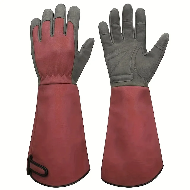 1Pair Garden Work Gloves Long Sleeve Thorn Proof Gardening Gloves  Farm Garden Welding Security Protection Safety Mechanic Glove 6
