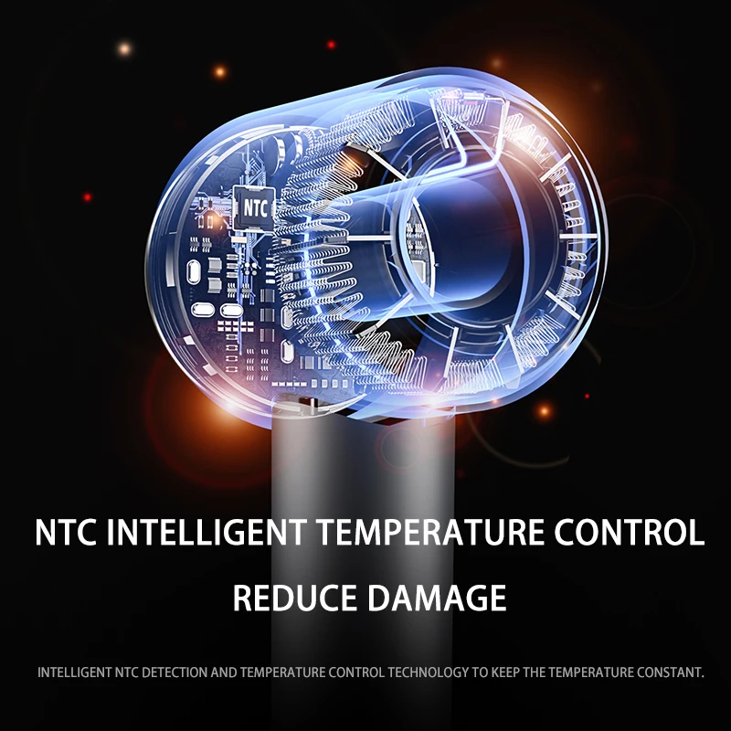 مجفف شعر كهربائي عالي السرعة قوة عالية 1600 وات ال...