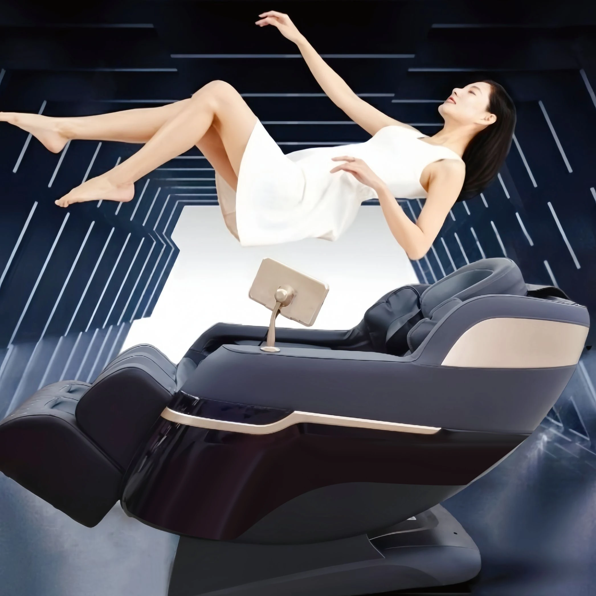 3 Year Warranty 4D SL Track Massage Chair  Zero Gravity Massage Recliner Full Body Airbag Massage Sofa Touch Screen Office chair 2