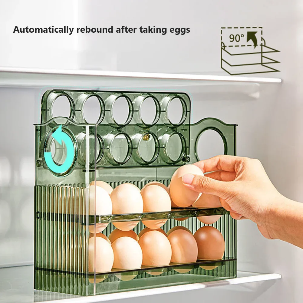 

Egg Rack Holder Storage Box Basket Container Organizer Refrigerator Dispenser For Kitchen Food Containers