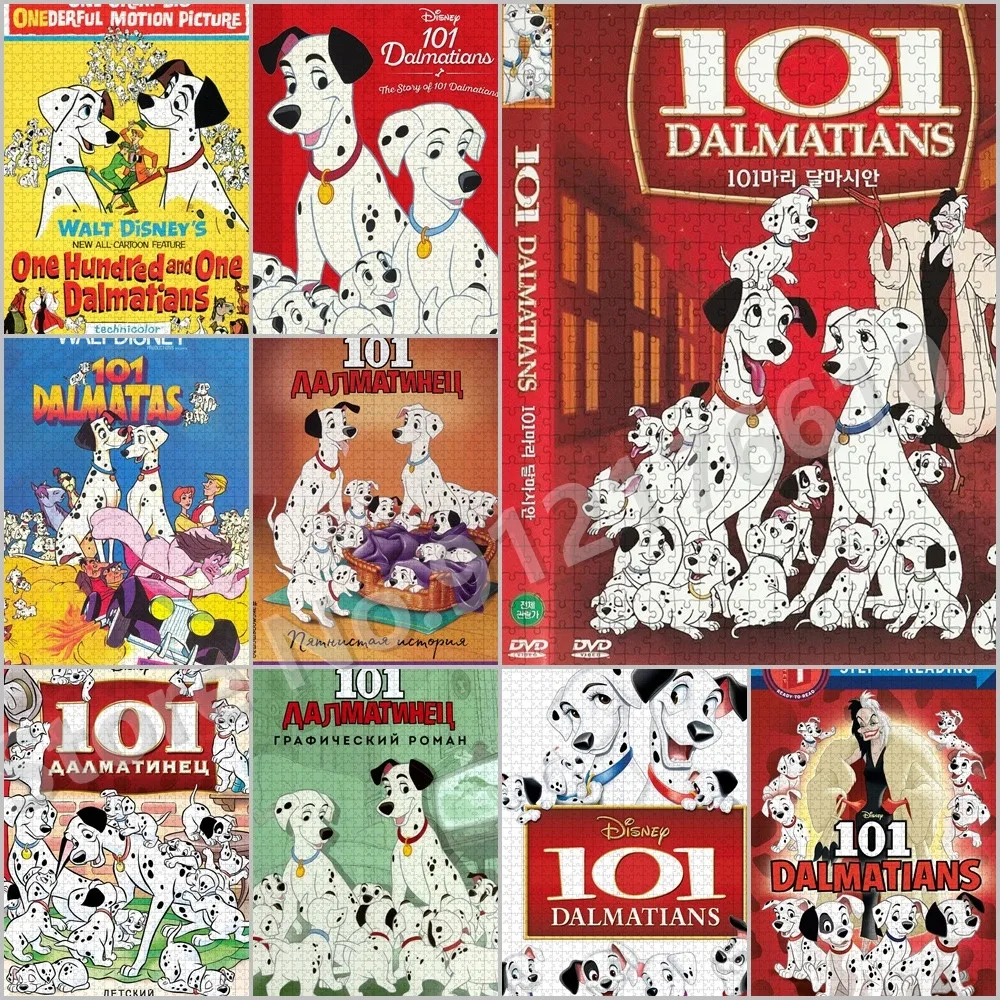 

1000 Pieces Jigsaw Puzzle 101 Dalmatians Disney Cartoon Puppy Animal Wooden Puzzle Children Early Educational Learning Toy Gift