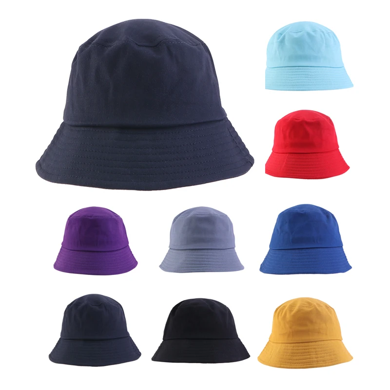 

Unisex Cotton Bucket Hats Summer Foldable Sunscreen Panama Hat Outdoor Travel Cycling Caps Hip Hop Wide Brim Beach Fisherman Hat