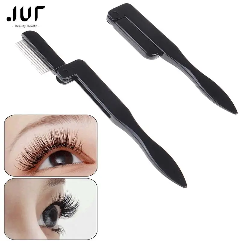Metal Eyelash Brush Comb Curler Lash Separator Mascara Curl Makeup Tool 1PC