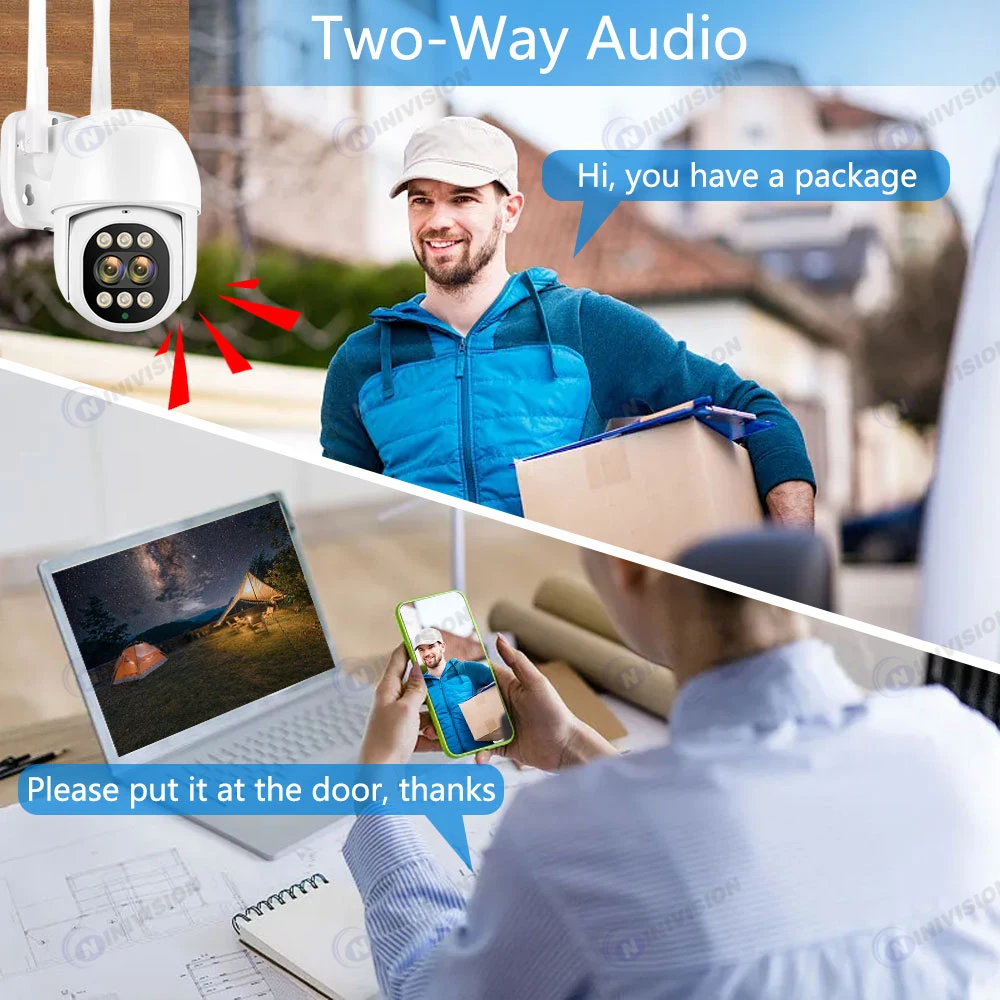 16CH WiFi NVR 키트 보안 시스템 8MP 4K 듀얼 렌즈 WiFi PTZ 카메라 야외 방수 컬러 야간 투시경 비디오 감시 세트