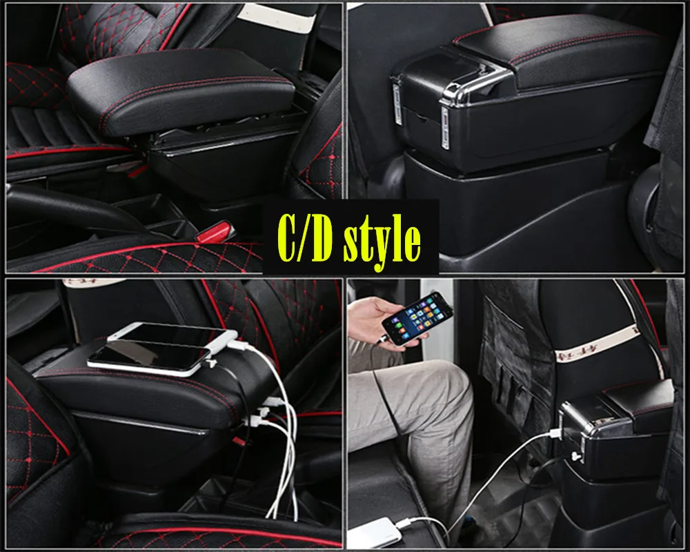 For Peugeot 207 Armrest Box For Peugeot 207 Central Storage Box Retrofit  Parts Car Armrest Accessories Easy To Install