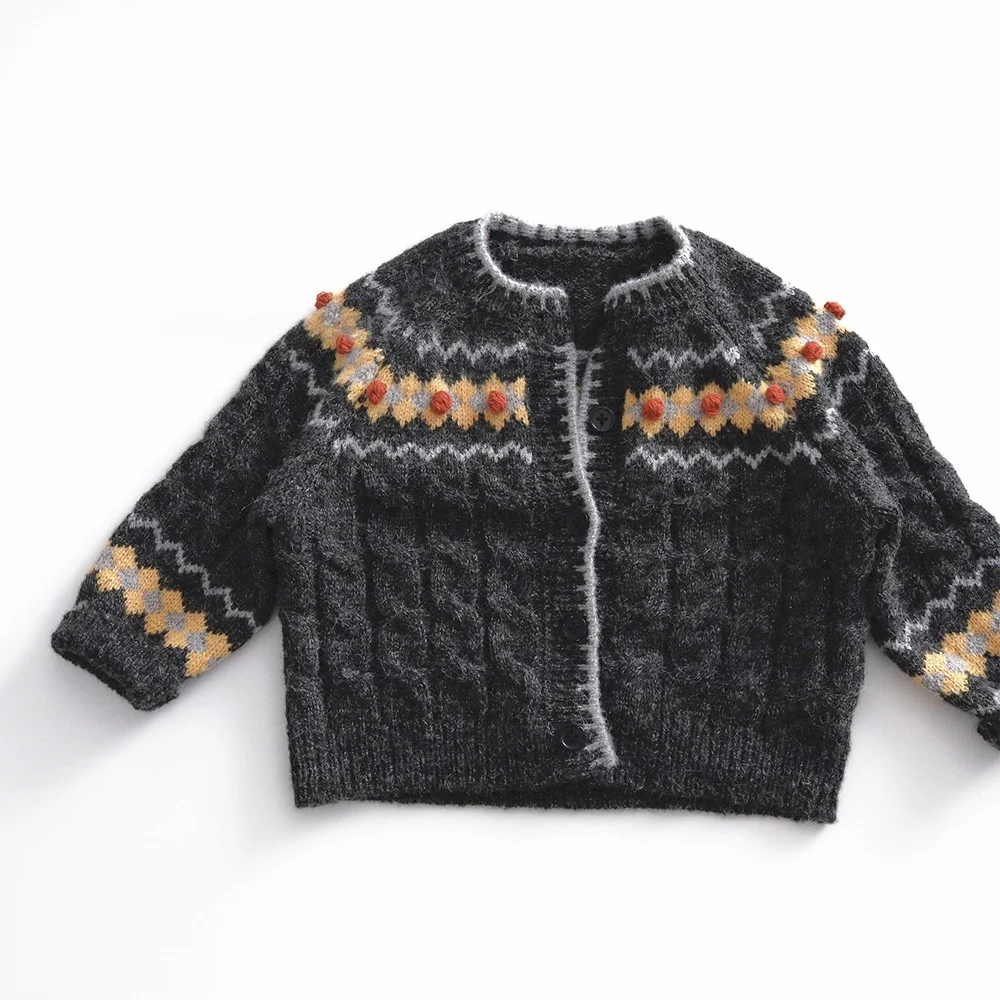 Kids Korean Style Sweaters and Cardigans for Autumn