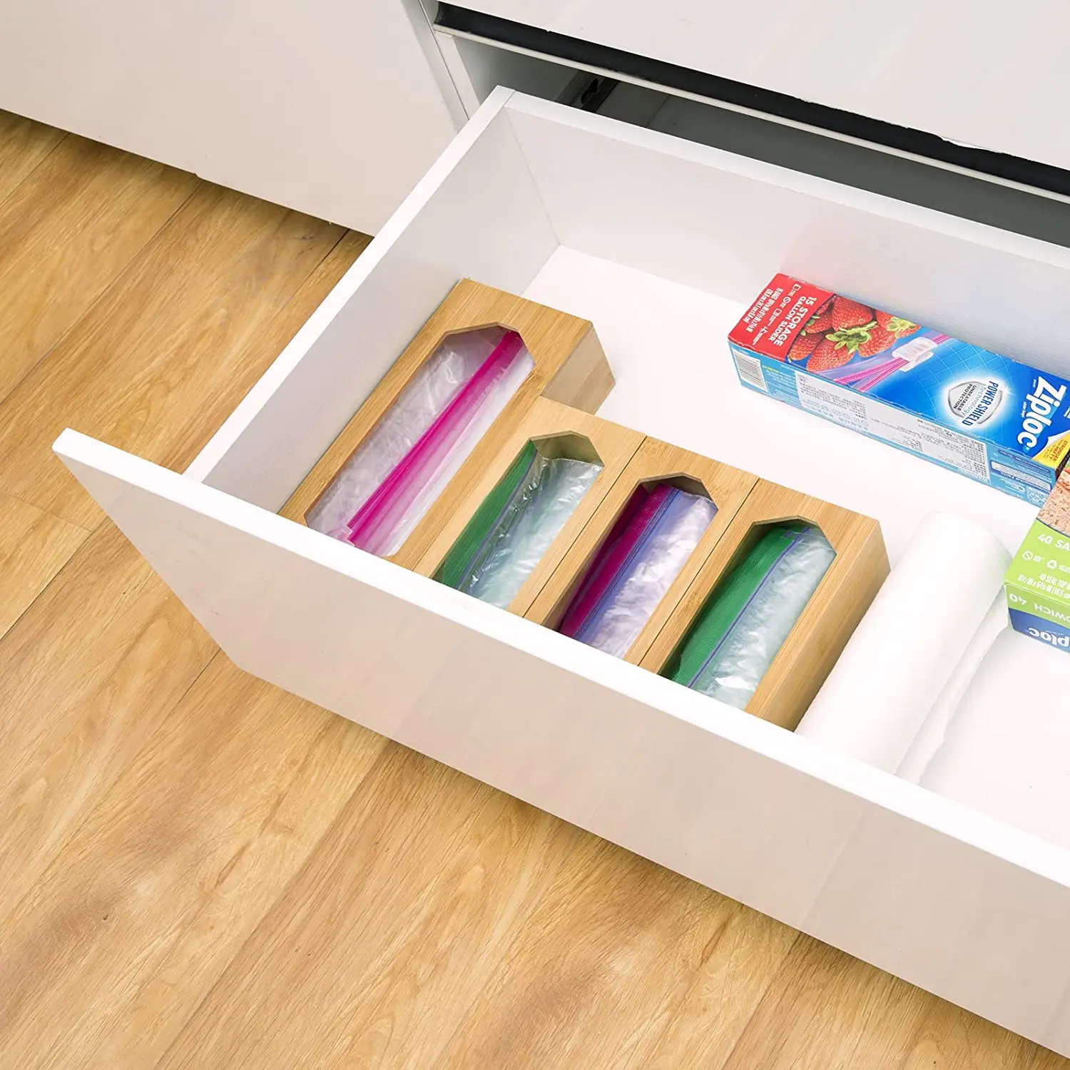 Bag Storage For Kitchen Drawer Ziplocks Bag Sandwich Bag Storage Box For  Variety Size Slider Bag - AliExpress