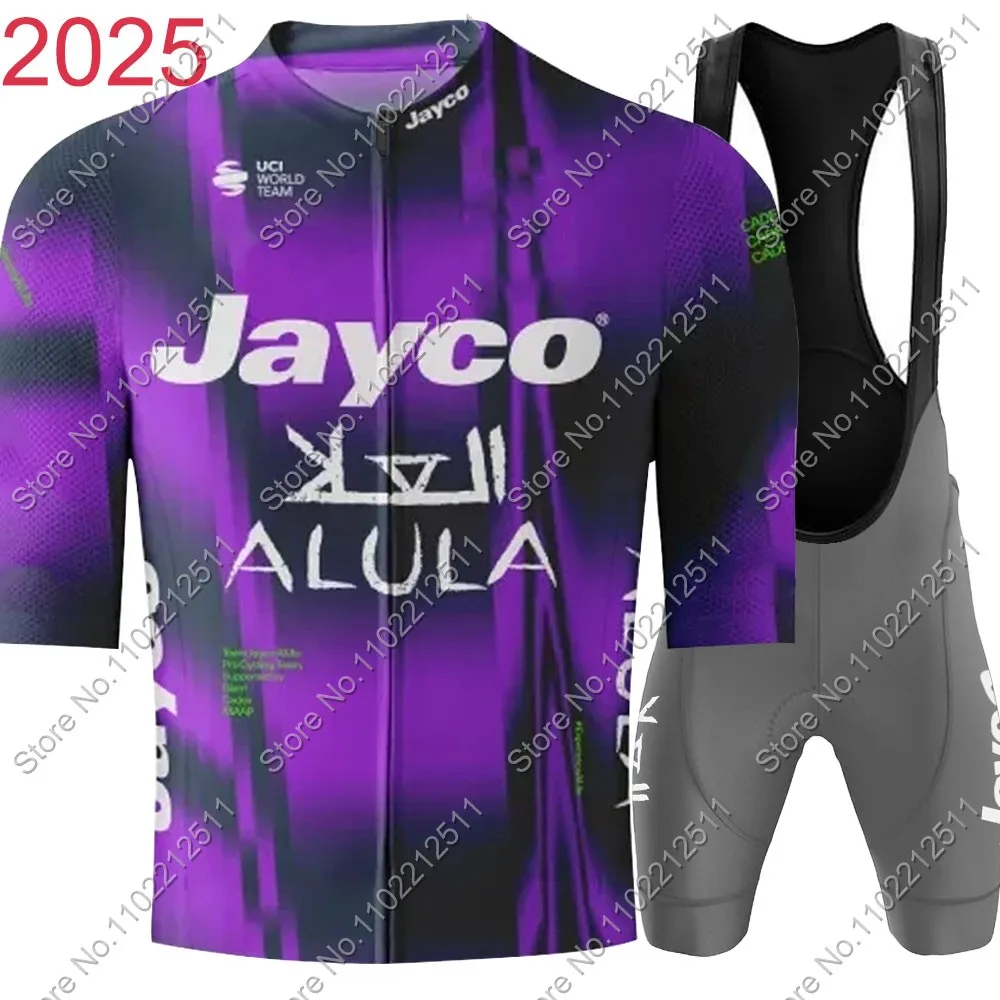 Jayco Alula 2025 Team Cycling Jersey Set Men Short Long Purple Clothing Road Bike Shirts Suit Bicycle Bib Shorts MTB Maillot 6