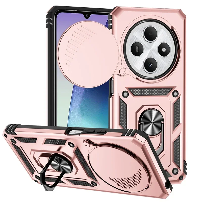 Armor Shockproof Slide Lens Cover with Magnet Car Holder Ring Case – Enhanced Protection
