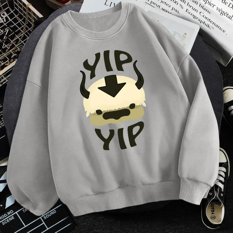 Simple Animal Letter Printed Pullover Women Fashion O-Neck Casual Loose Sweatshirts Autumn Winter Warm Plush Tops Cotton Outwear