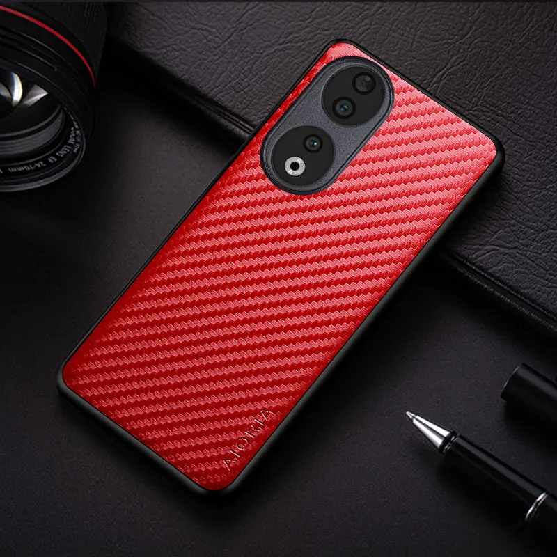 Carbon Fibre Shockproof Slim Non-Slip Full Body Protective Phone Case
