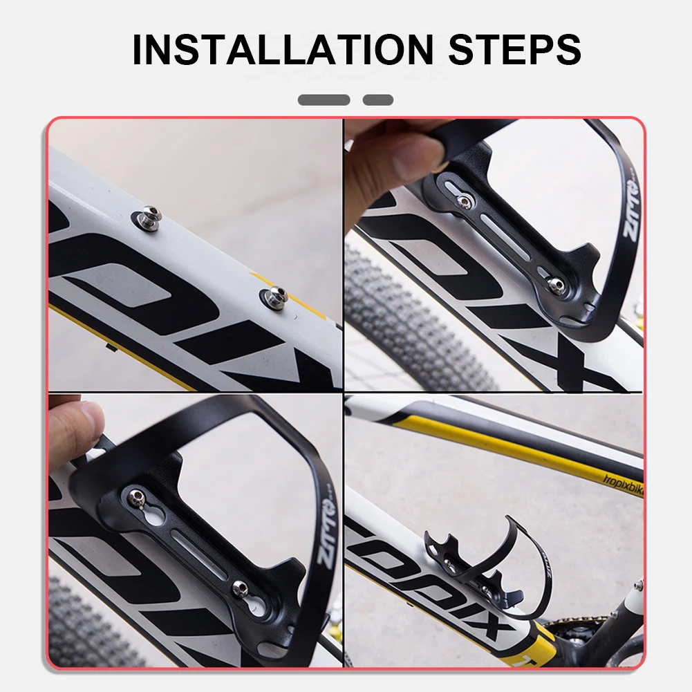MTB Bicycle Water Bottle Cage Aluminum Alloy Cycling Water Cup Mount Wear-Resistant Riding Drink Kettle Rack Bicycle Accessories bicycle water bottle cage,bicycle bottle holder,water bottle holder