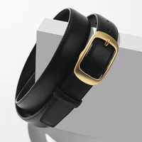 Women's Leather Belts For Jeans Ladies Strap Alloy Metal Pin Buckle Fashion Belt - Image 4