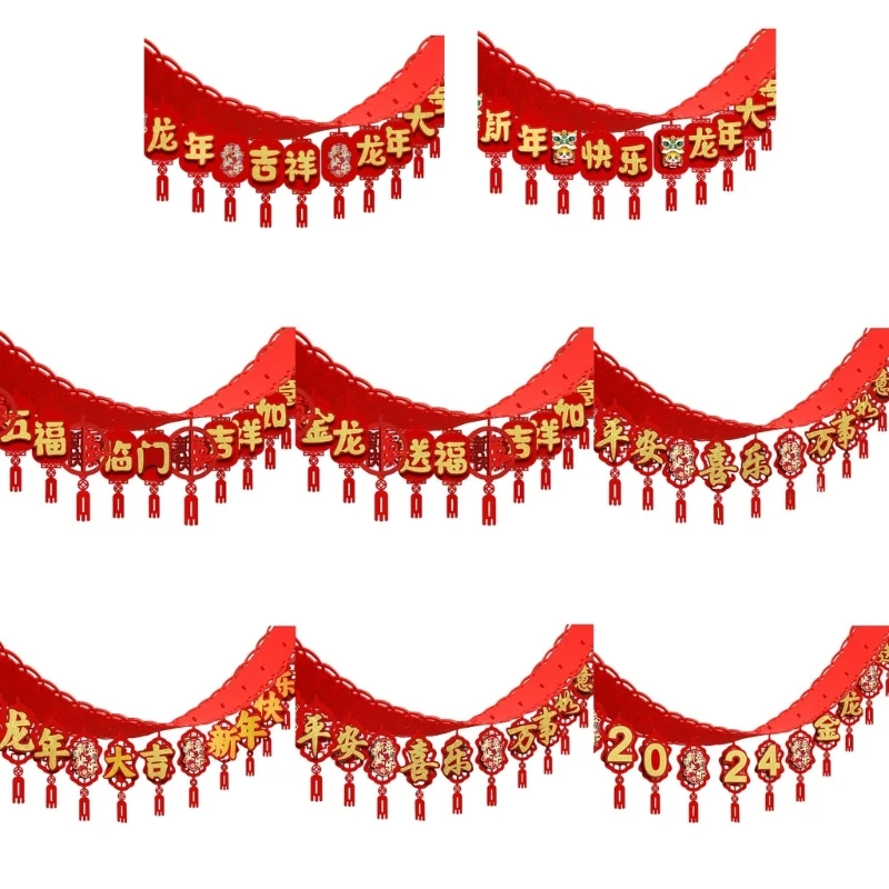 

Traditional Decorations Felt Ornaments for Chinese New Year Festive Celebrations