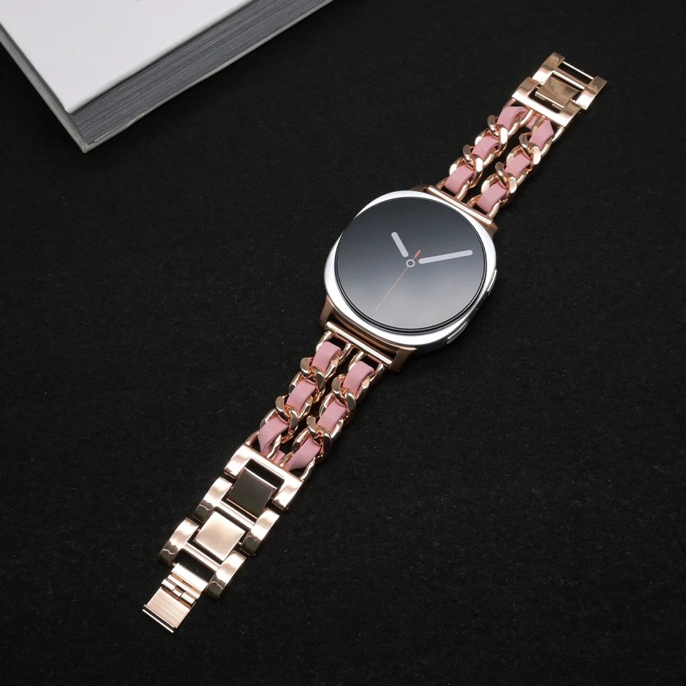 Luxury Stainless Steel and Leather Bracelet Wristband - Premium Metal Strap