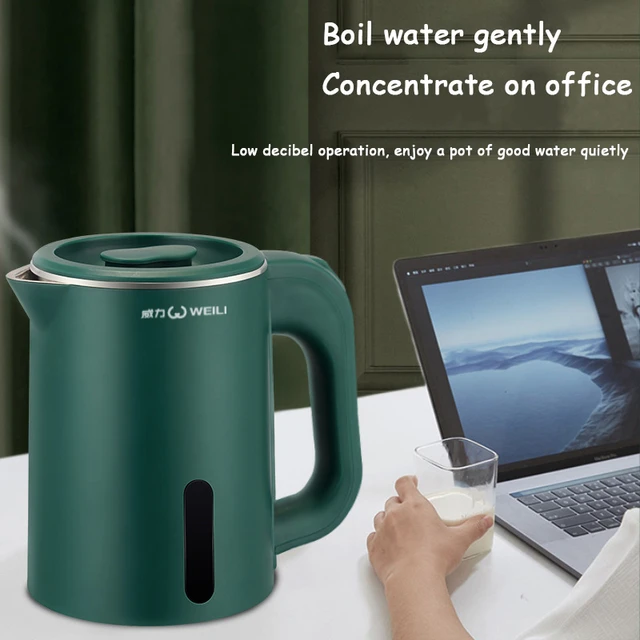 Small Portable Electric Kettle, 0.6L Mini Stainless Steel Travel Kettle,  Portable Mini Hot Water Boiler Heater, Quiet Fast Boil & Cool Touch with