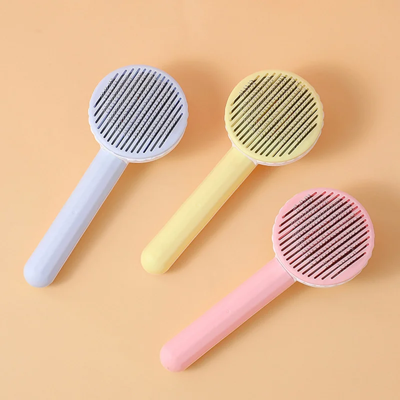 

Pet Cat Brush Dog Comb Self Cleaning Slicker Brush For Cat Dog Hair Removes Tangled Pet Hair Massages Comb Cats Accessories