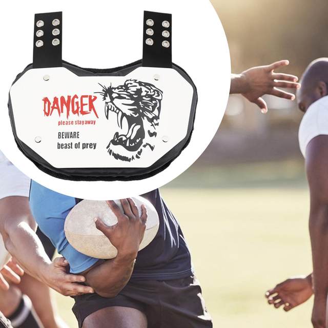 Football Back Plate Rugby Back Pads Shock Resistant Rugby Gear Rear Lower Back Protector for Football Game Athletes Teenagers