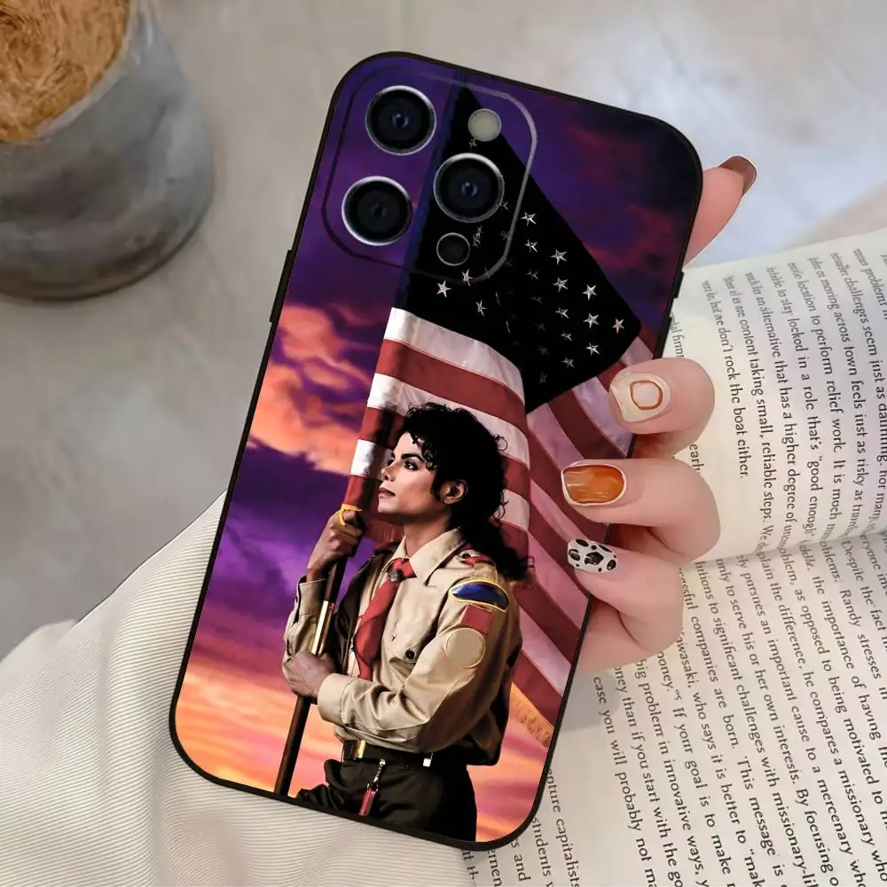 King of Music Michael Jackson Soft Black Phone Case Cover