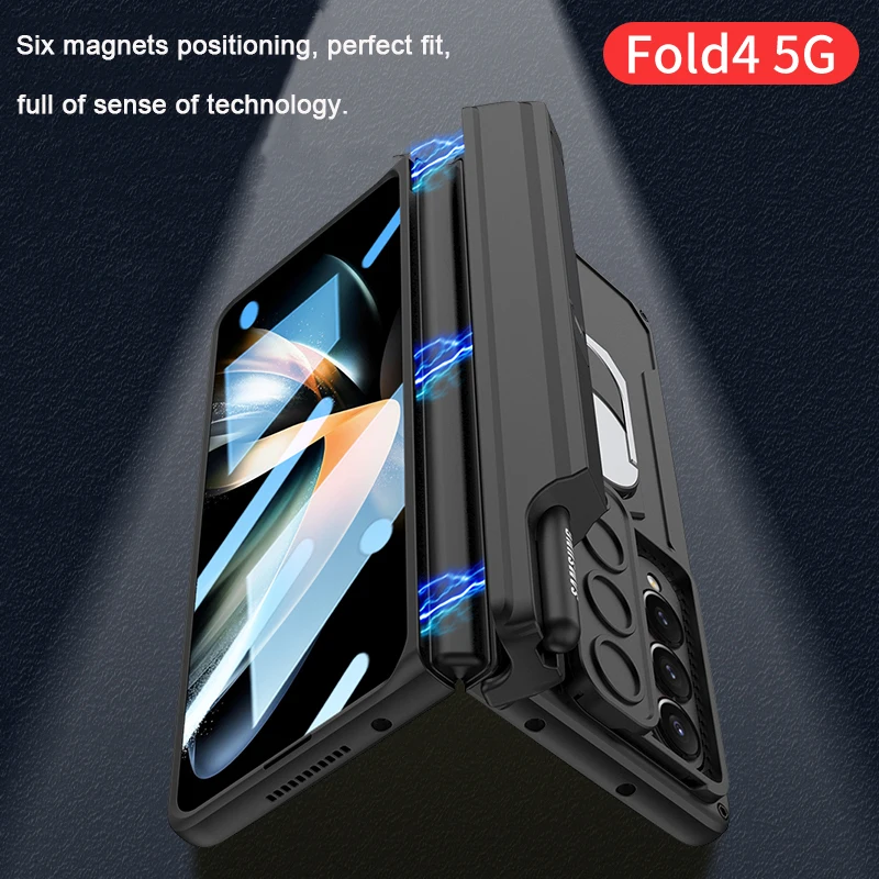 Galaxy Z Fold 4 Case, Premium PC Case for Samsung Z Fold 4, [Hinge  Protection Technology] Rugged Shockproof Military Anti-Fall Anti-Scratch
