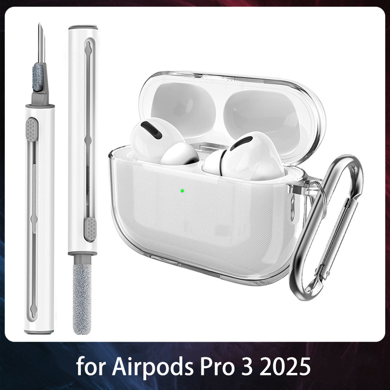 Transparent TPU Earphone Cases for Airpods Pro 3 Case Clear Cover Shell for Airpod Pro 3 Pro3 2025 Shockproof Coque