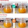 Food Storage Jars Glass Jars with Airtight Clamp Lids Wide Mouth Mason Jars Kitchen Canisters Glass Sealed Jar for Flour Cereal 6