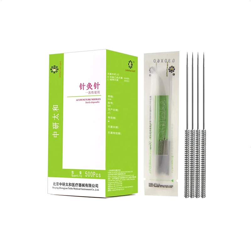 Acupuncture Needle 500 Pcs With Tube Disposable Needle Zhongyan Taihe