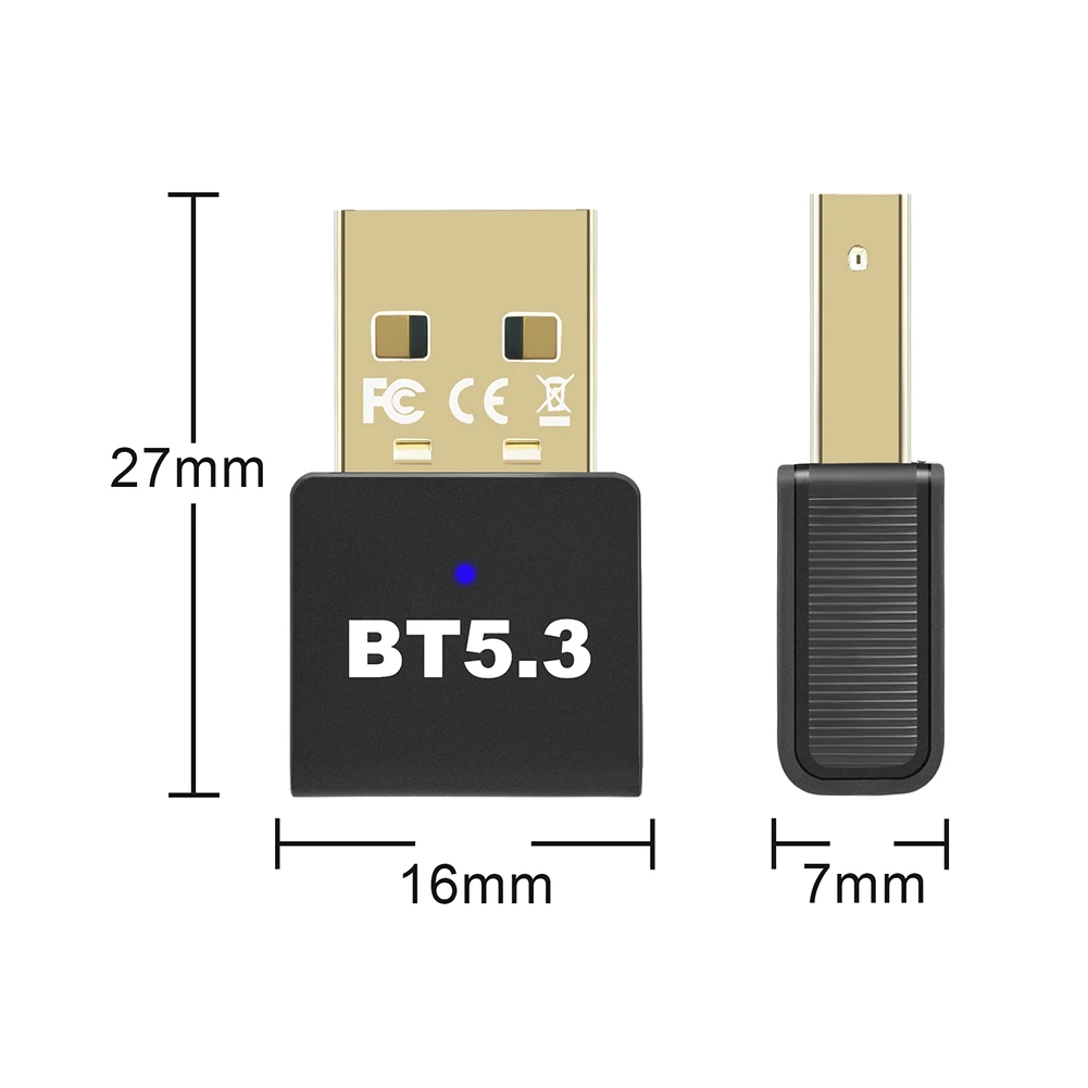 USB Bluetooth 5.3 5.0 Dongle Adapter For PC Speaker Wireless Mouse Earphone Keyboard Music Audio Receiver Transmitter