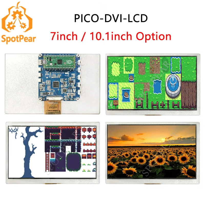 Raspberry pi Pico Ips Display Panel Dvi Lcd 10.1 Display Screen 1024 × 600 Resolução