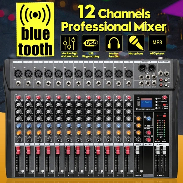 ryste tung Guinness 12 Channel Mixer Audio Sound Mixing Dj Controller Bluetooth Table Card  Professional Digital Consoles Interface Console Equipment - Dj Equipment -  AliExpress