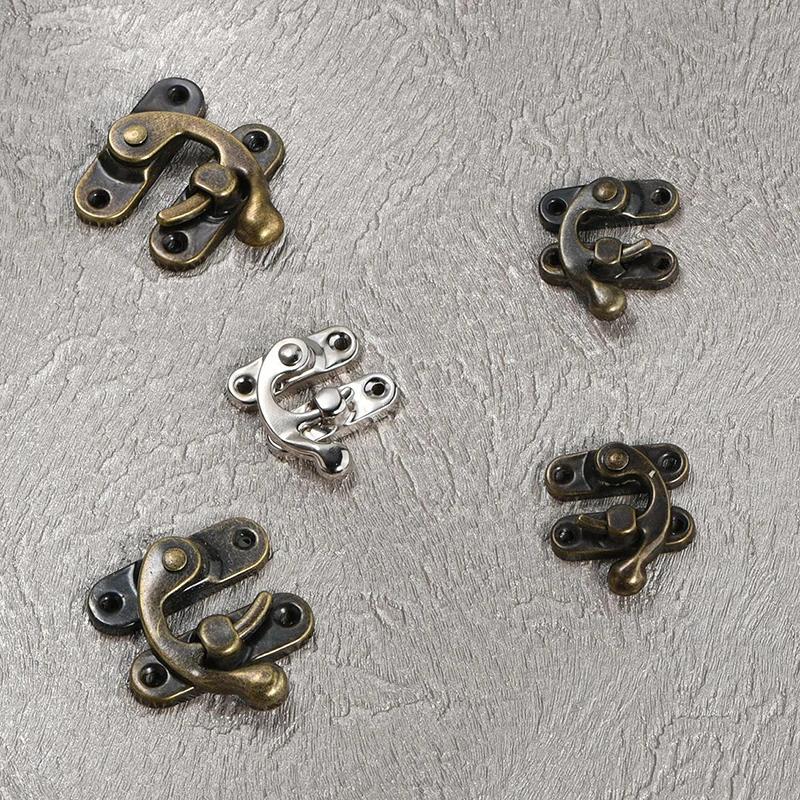 Toggle Latches 6pcs Mini Swing Arm Clasp Latch Vintage Style Toggle Hasp Hook Metal Catch