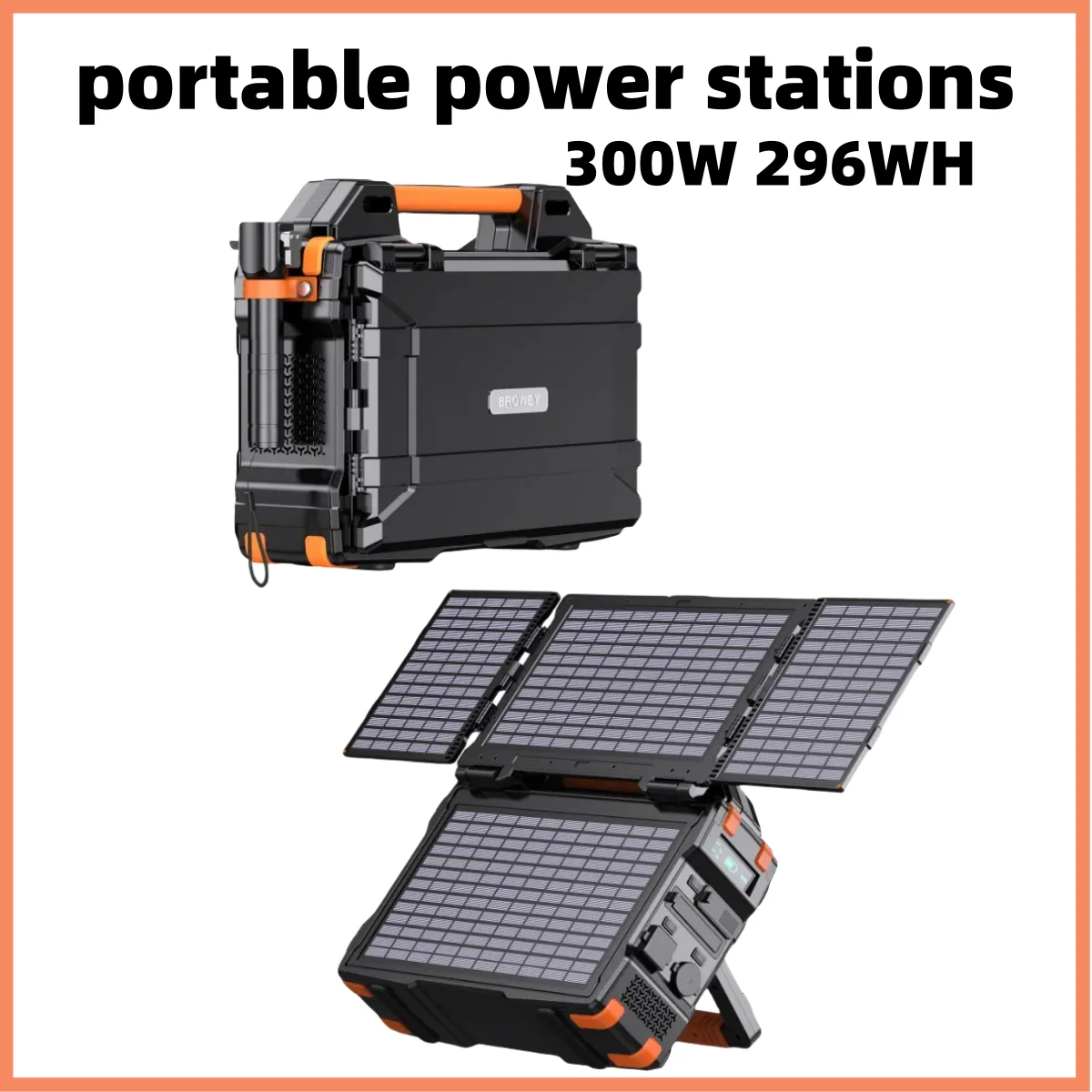 

300W New Lithium-ion Battery Portable Power Station AC/DC Output Solar Power Station Outdoor Camping Caravan Travelling