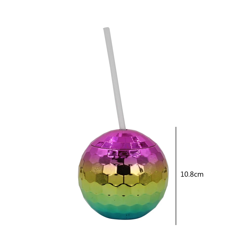 Cup Disco Ball Cups Cocktail Party Tumbler Bar Straw Drinking Drink Plastic  Beverage Glitter Flash Water Drinks Straws Nightclub - AliExpress
