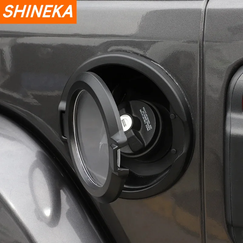 Secure Your Fuel: SHINEKA Locking Fuel Door Cover For 2018-2023 Jeep Wrangler JL (4-Door) – ABS + Aluminum - View #3