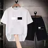 Men's Korean Fashion Two Piece Set Summer Short Sleeved T-shirt And Shorts Loose Sets Men Designer Clothes Tracksuits 3