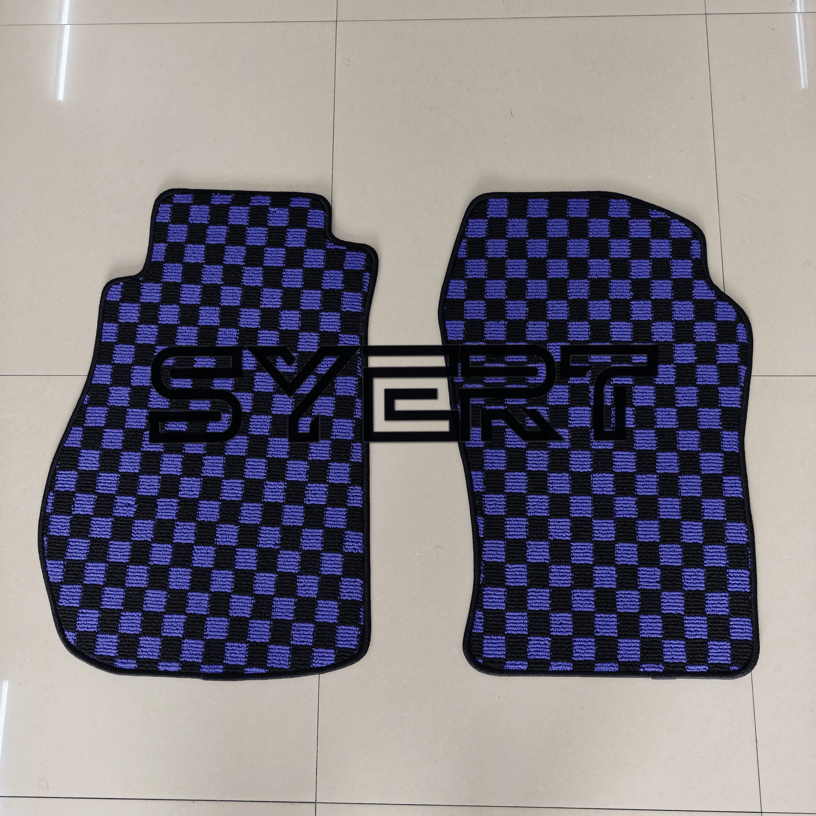 닛산용 ? 350Z/Z33 2003-2009 LHD JDM 체커보드 자동차 바닥 매트 미끄럼 방지 카펫 전천후 범용 보호