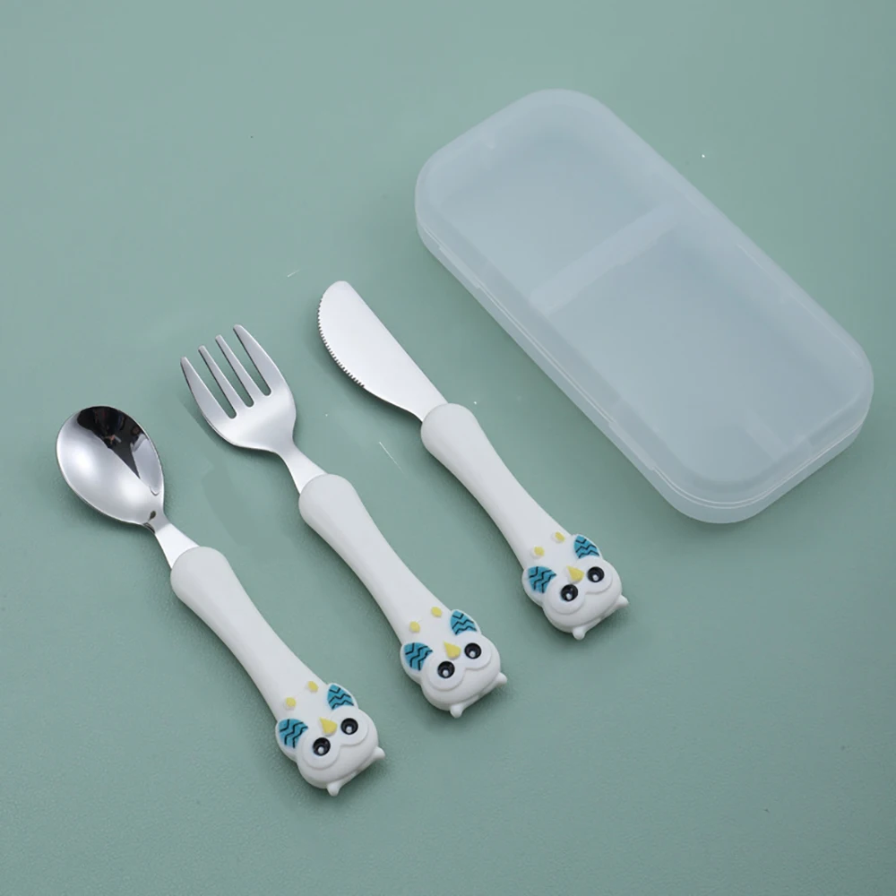 3-Piece Kids Stainless Steel Utensils Set 4