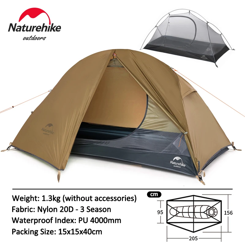 ✨未使用✨　Naturehike サイクリング　ULテント　1人用登山　キャンプ Amazon.co.jp: テントキャンプテントポータブル超軽量1人用