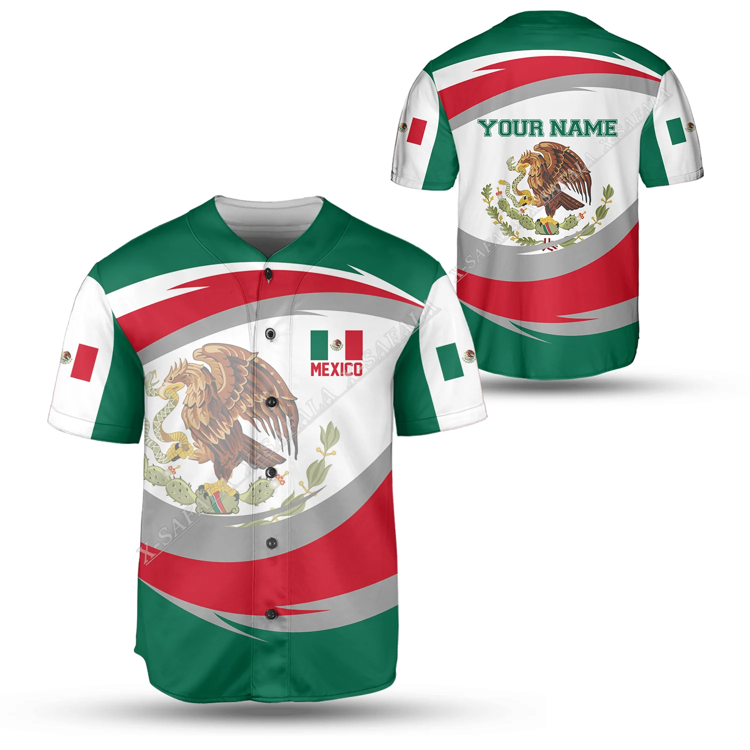 

Mexico Honduras Thunder Tornado Custom 3D Printed High Quality Baseball Jersey Shirt Tee Men Adult Clothing Casual Top Sport