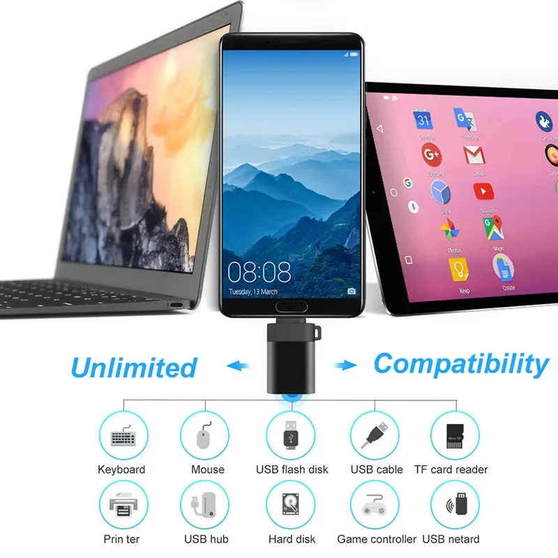 Premium OTG USB 3.0 to Type-C Charger Adapter Connector