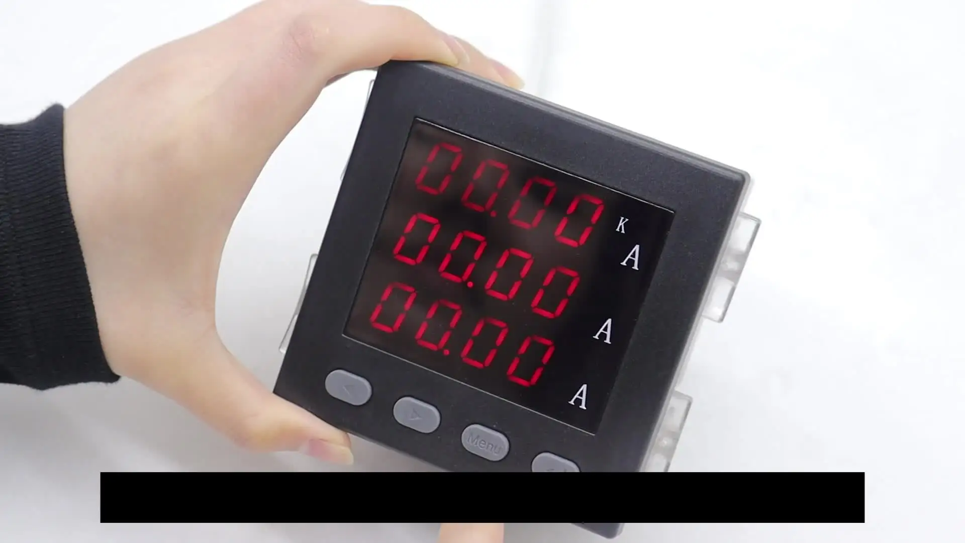 EXCITAT DDM15SD Enkele fase energiemeter - Enkele fase 2-polige DIN-rail energiemeter - AC-ampèremeter - 50 Hz - 5-80 A - met LCD-scherm