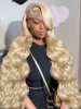 250 Density 13x6 HD Lace Front Human Hair Wigs 613 Honey Blonde Color Body Wave 30 40 Inch 13x4 Lace Frontal Wig For Women 1